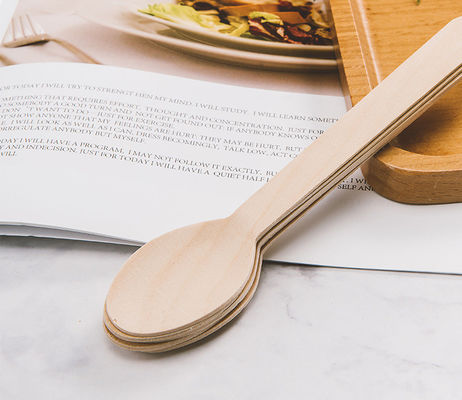 160mm Birchwood Disposable Wooden Eating Utensils forks and spoons Party Tableware