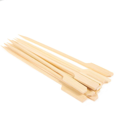Custom Logo 4 Inch Bamboo Skewers Natural Wooden Sticks For BBQ