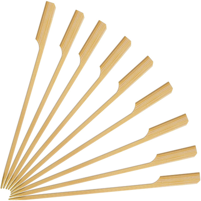 Eco Friendly Disposable BBQ Bamboo Food Picks Skewers 12 Inch
