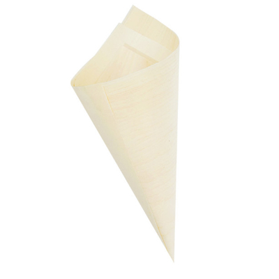180mm Pine Biodegradable Sweet Disposable Serving Cone for Wood Ice Cream