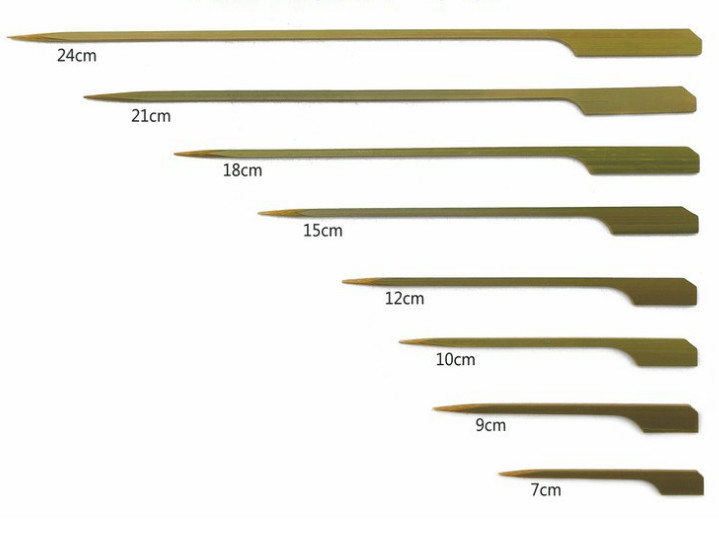 Disposable Green Food Bamboo Paddle Picks For Cocktail Party 7cm/9cm/12cm/15cm/18cm